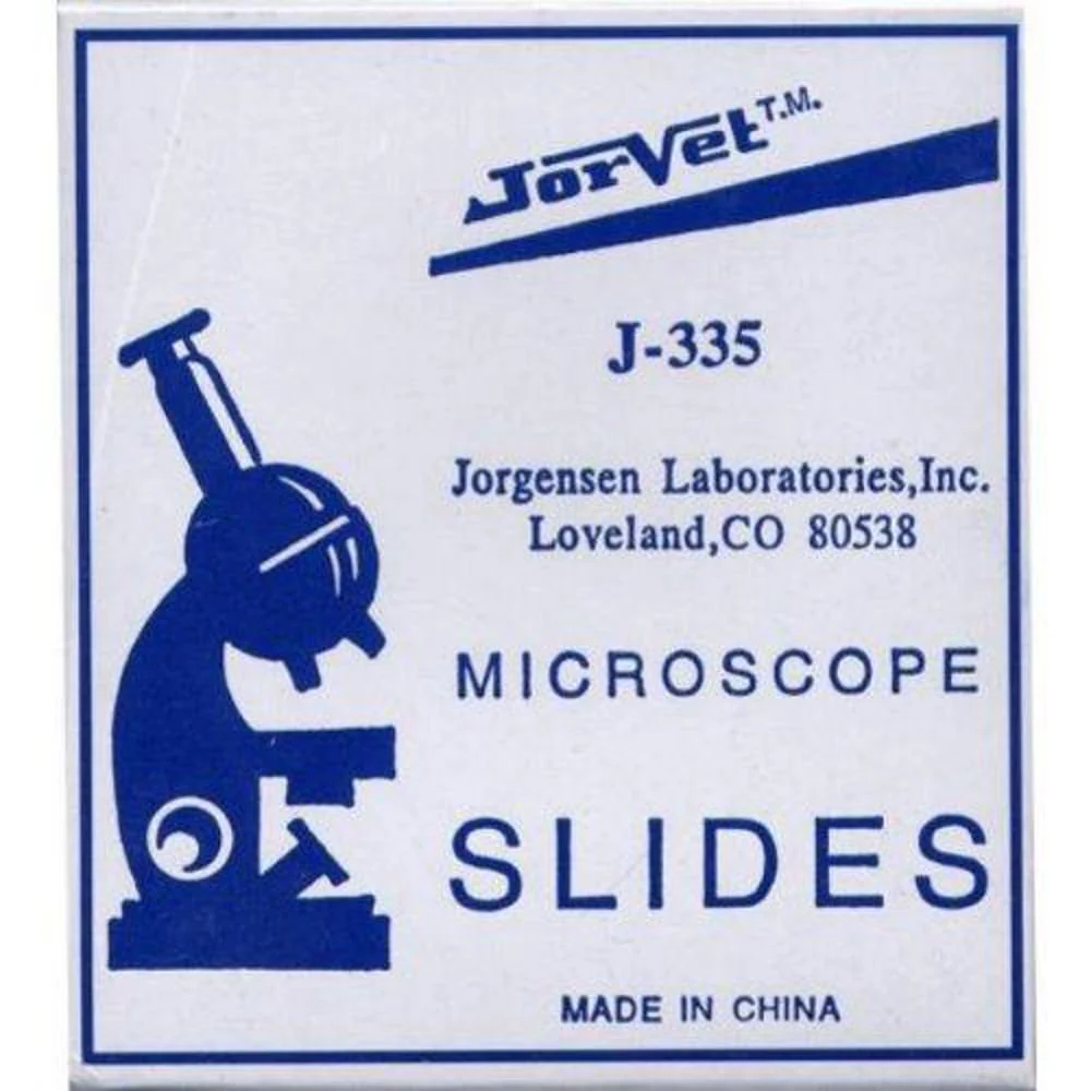Jor-Vet Microscope Slides, Clear, Box of 72 - Pet's Shop