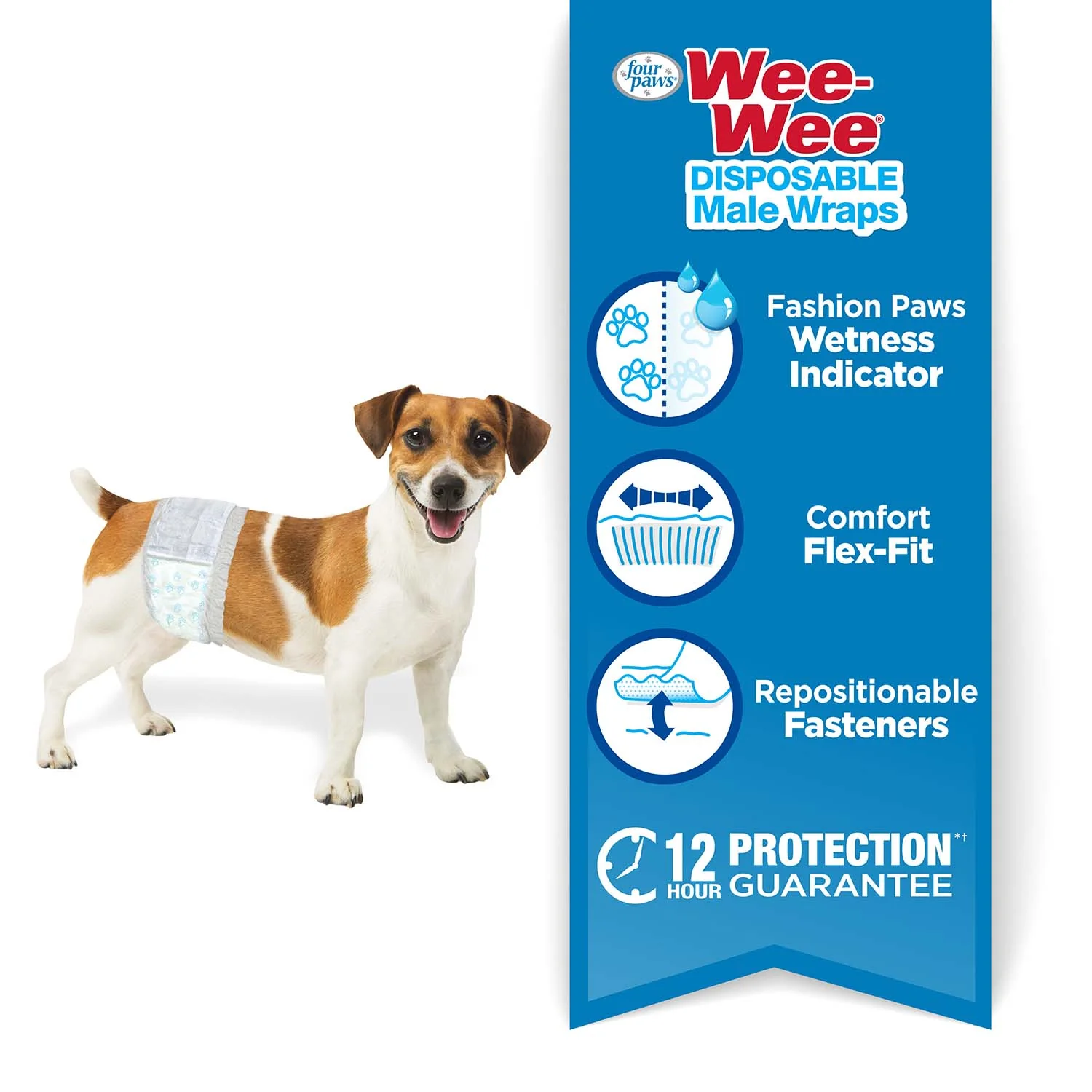 Wee-Wee Disposable Male Dog Wraps - Pet's Shop