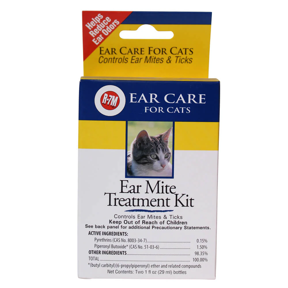 R-7M Ear Mite Treatment Kit for Cats, 1 oz - Pet's Shop