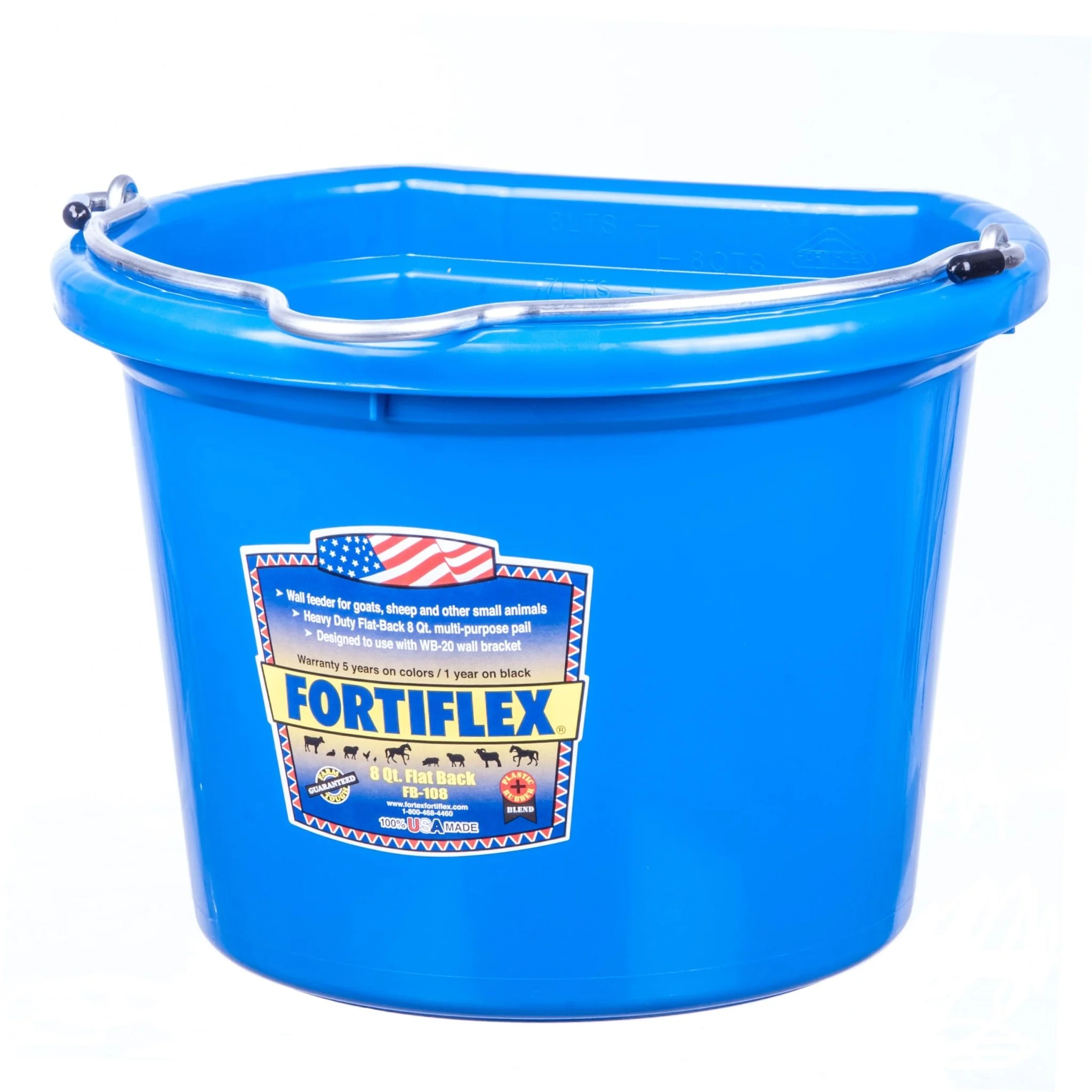 Fortiflex 2 Gallon Flatback Bucket - Pet's Shop