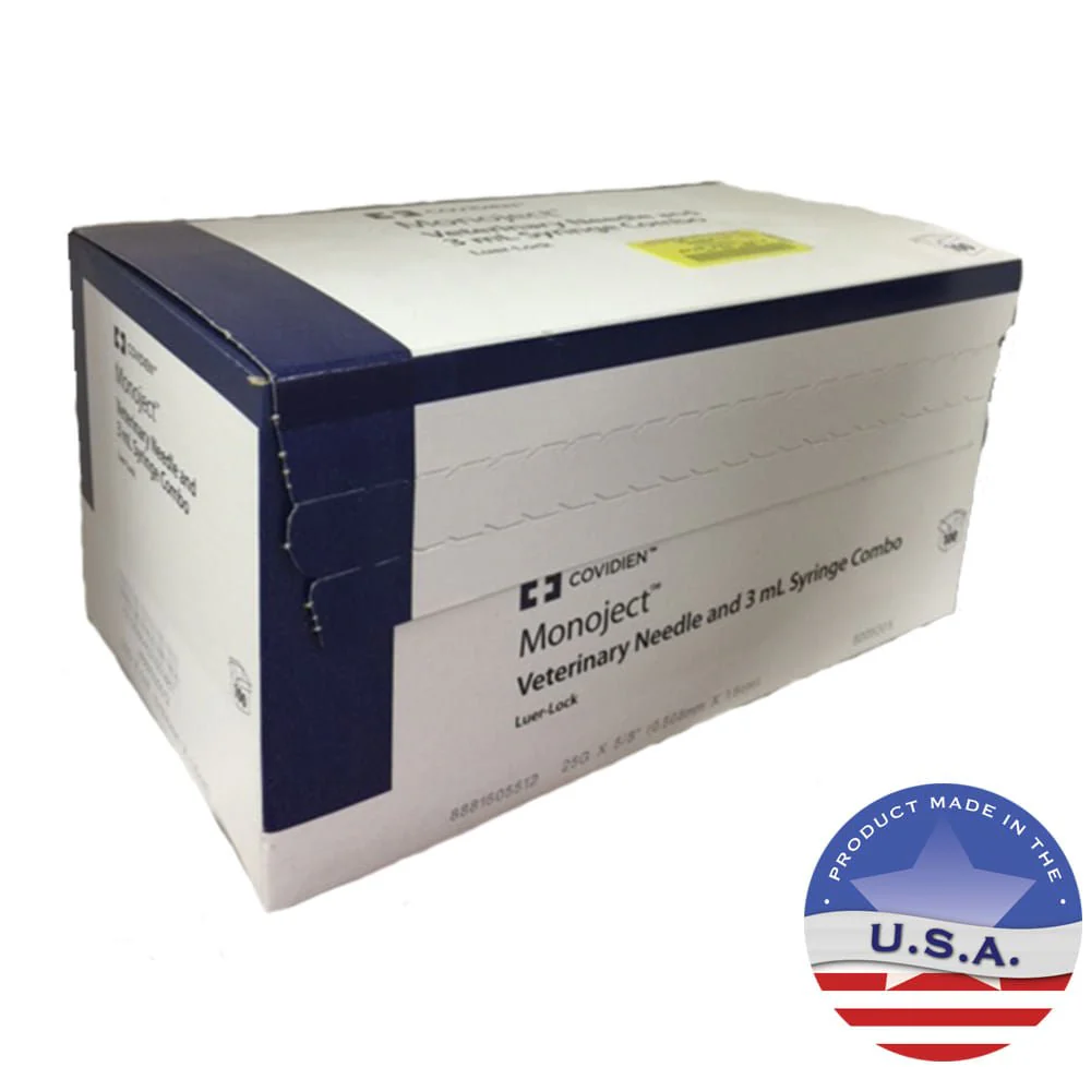 Monoject Luer-Lock (LL) Syringe with Needle Combo - Pet's Shop