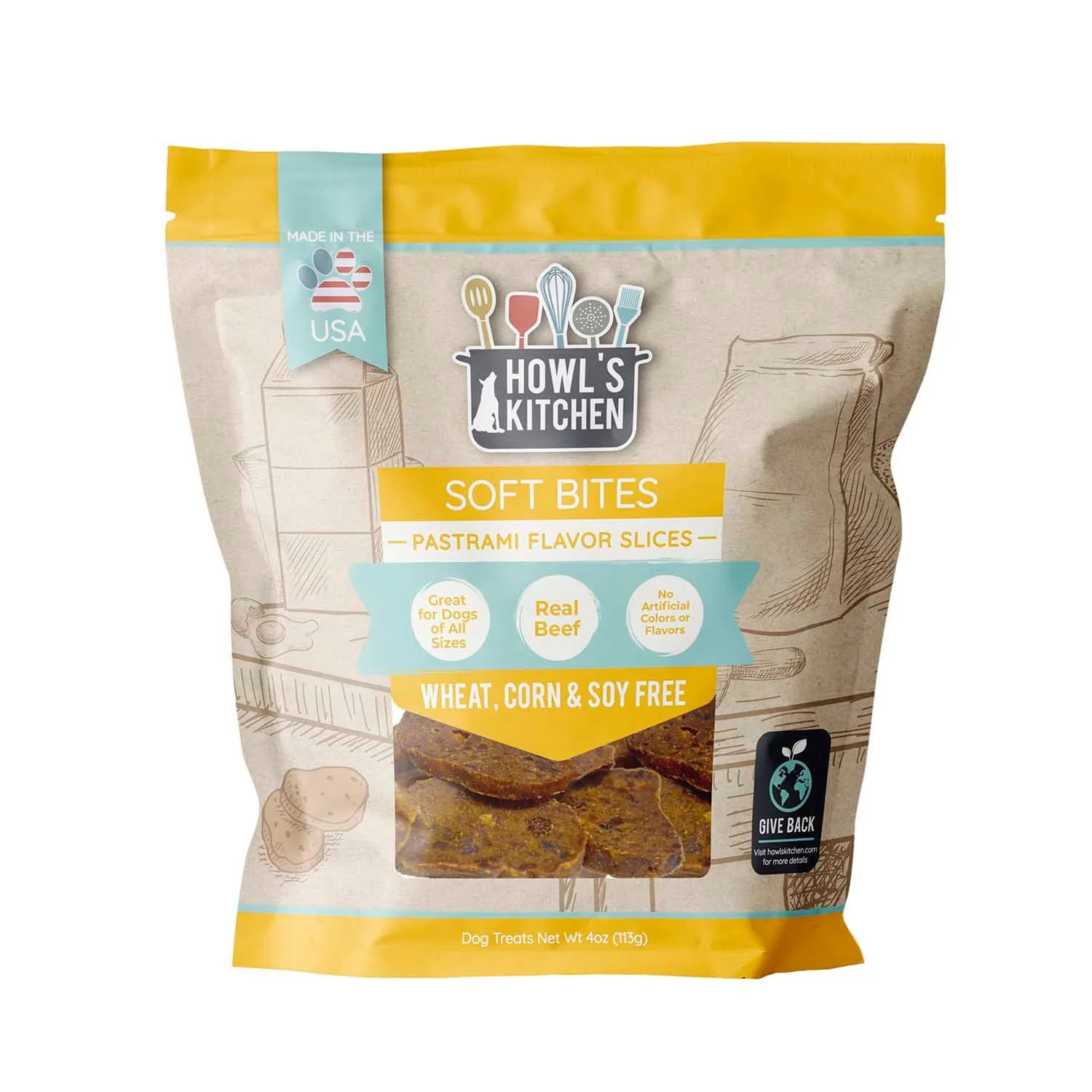 Howl's Kitchen Pastrami Bites, 4oz - Pet's Shop