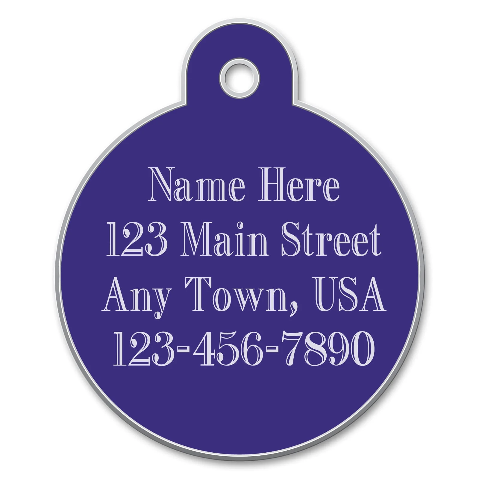 Small Circle Custom Personalized Dog Tags - Pet's Shop