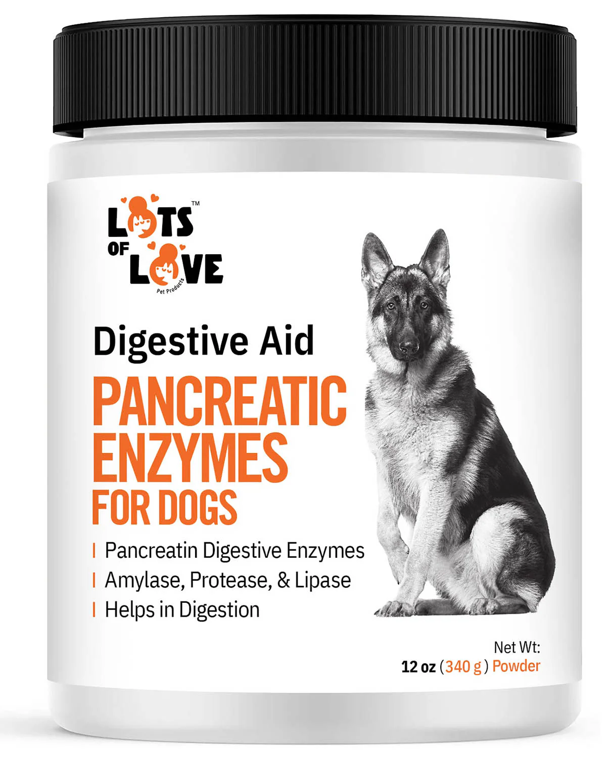 Lots of Love Pancreatine Powder, 12 oz - Pet's Shop