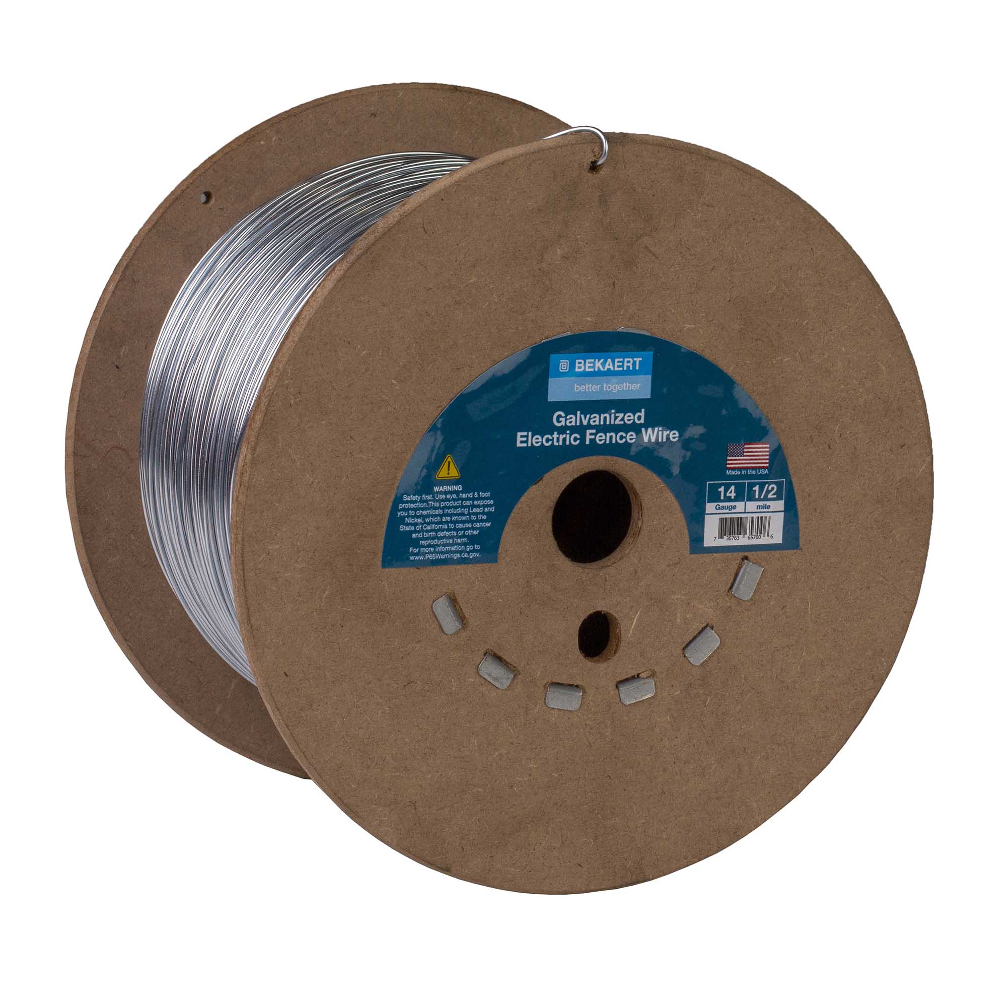 Bekaert 14 gauge Galvanized Electric Fence Wire, 2640 Feet - Pet's Shop