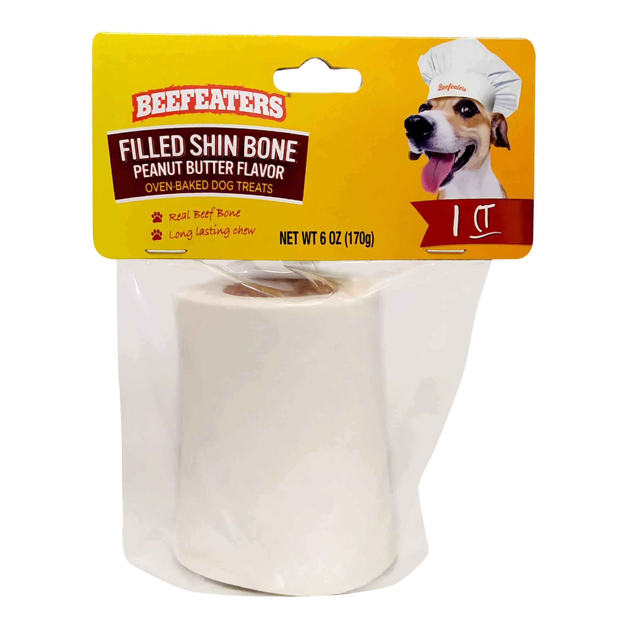 Beefeaters Shin Bone, Peanut Butter, 6 oz, Case of 6 - Pet's Shop