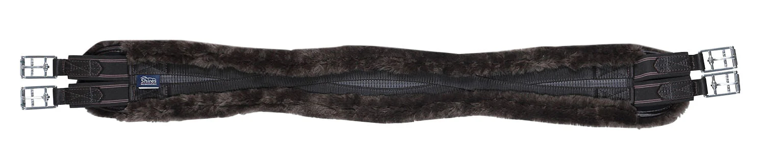 Shires Performance Supafleece Contoured Girth, Brown - Pet's Shop