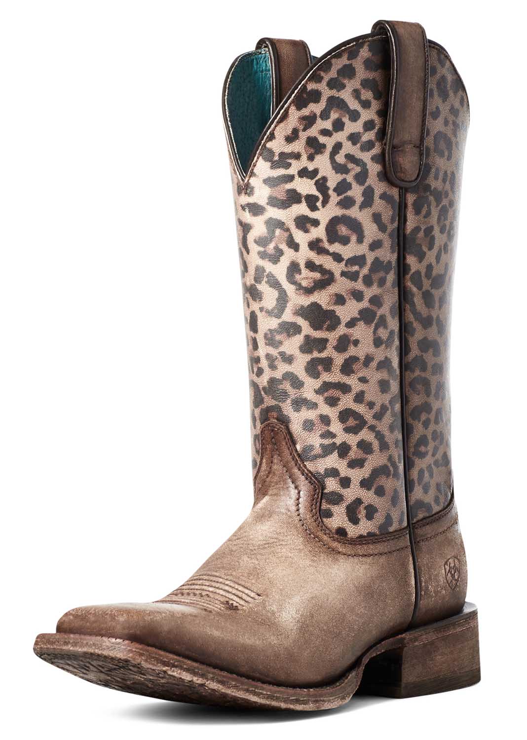Ariat Women's Circuit Savanna Cheetah Western Boot, Naturally Distressed Brown - Pet's Shop