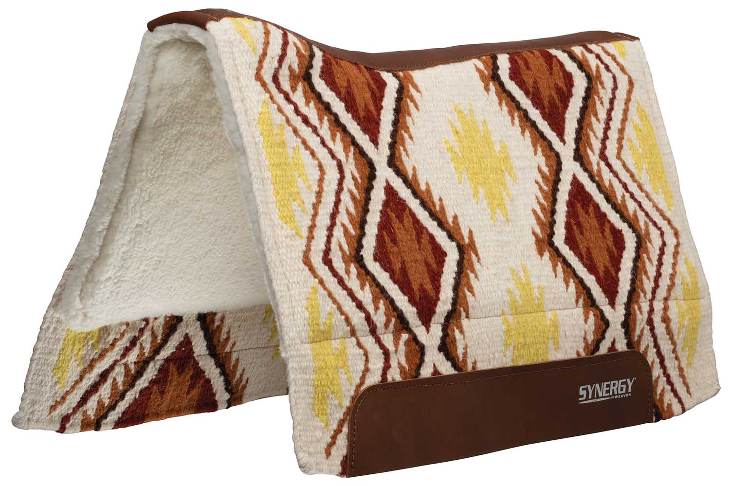 Synergy Contoured Performance Saddle Pad, Wool Blend Felt Lined, Firestorm - Pet's Shop