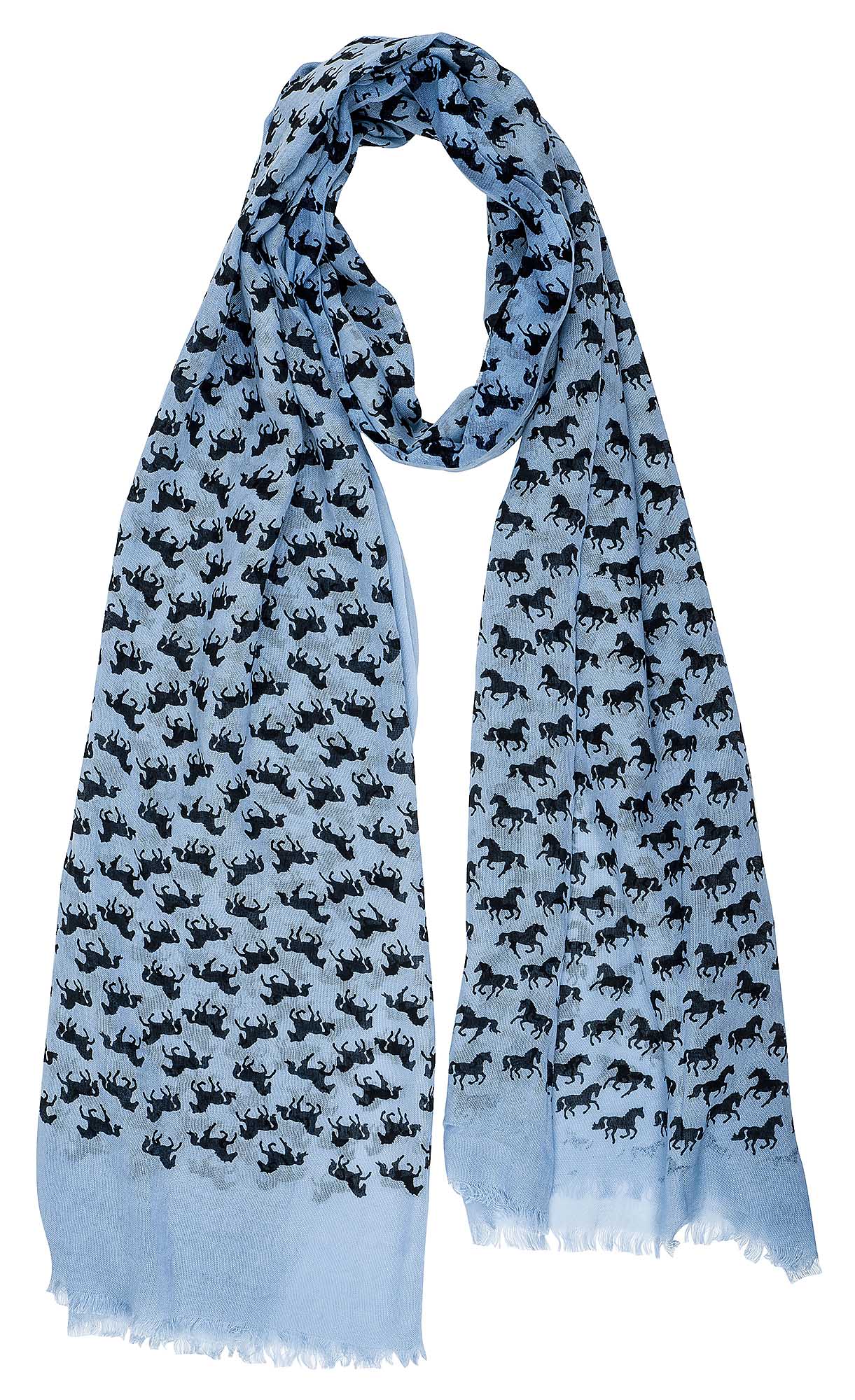 Lila Horse Silhouettes Scarf - Pet's Shop