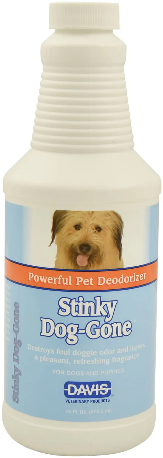 Davis Stinky Dog-Gone (Powerful Pet Deodorizer) Spray, 16 oz with Sprayer - Pet's Shop