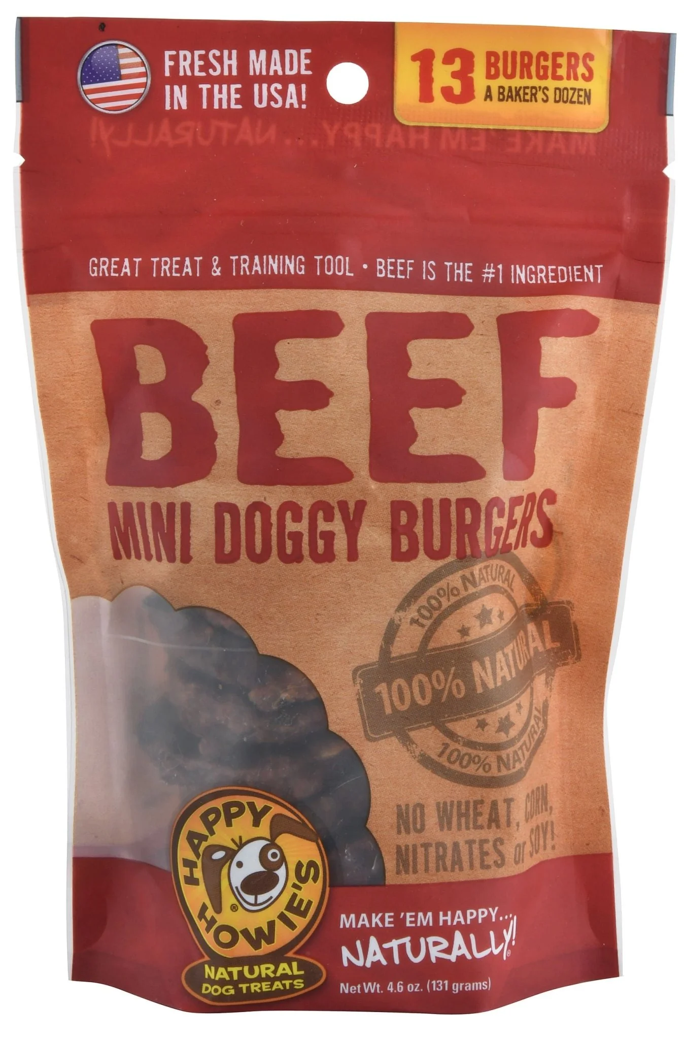 Happy Howie's Beef Doggy Burgers - Pet's Shop