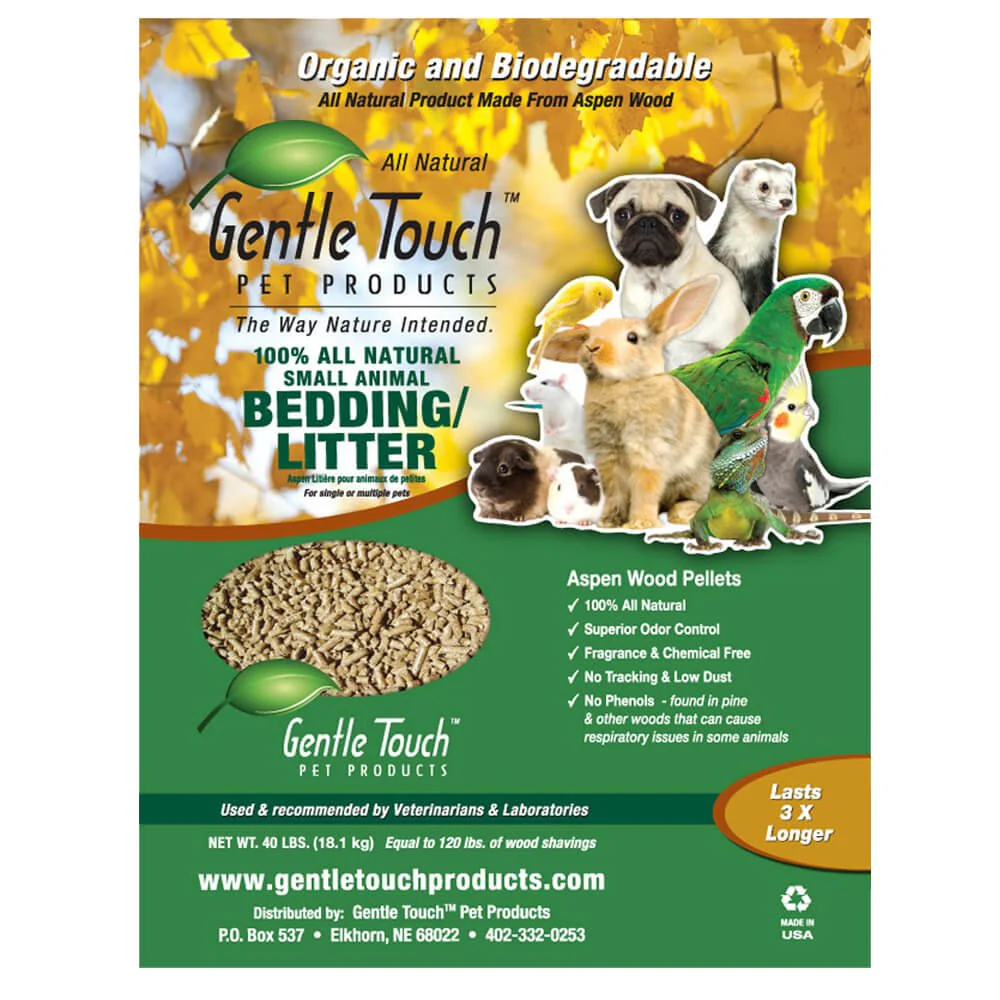 Gentle Touch Bedding/ Aspen Pellets, 40 lbs - Pet's Shop
