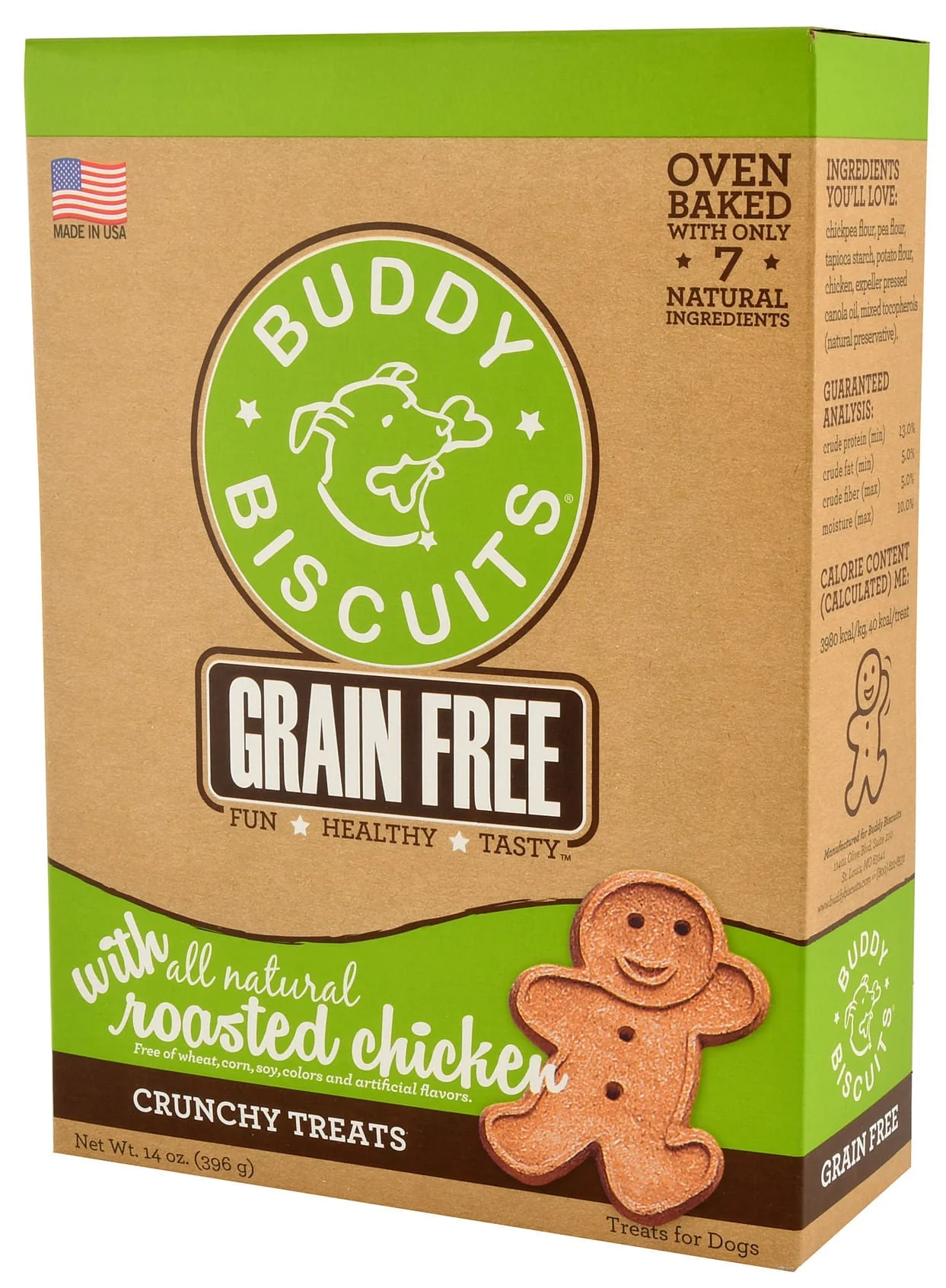 Grain-Free, Oven-Baked Buddy Biscuits, 14 oz - Pet's Shop