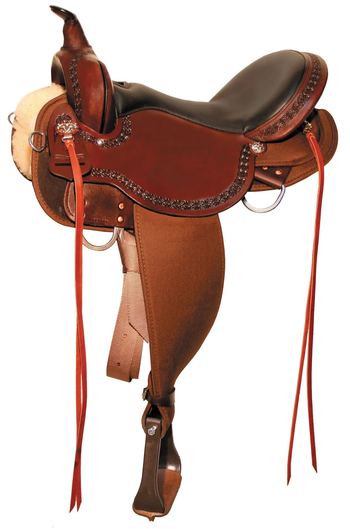 High Horse Daisetta Cordura Trail Saddle, Wide, Tobac - Pet's Shop