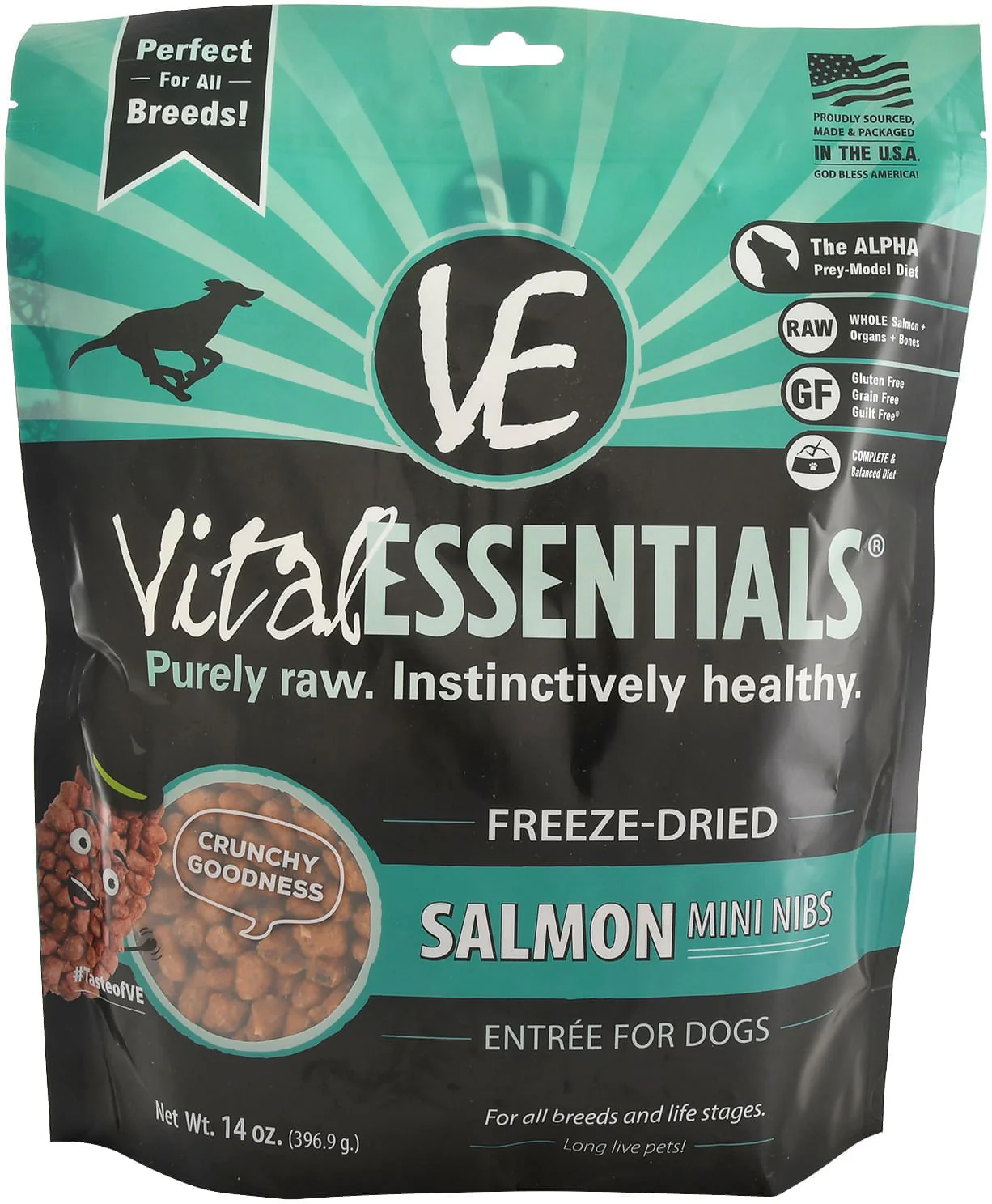 Vital Essentials Freeze-Dried Salmon Mini Nibs Dog Food - Pet's Shop
