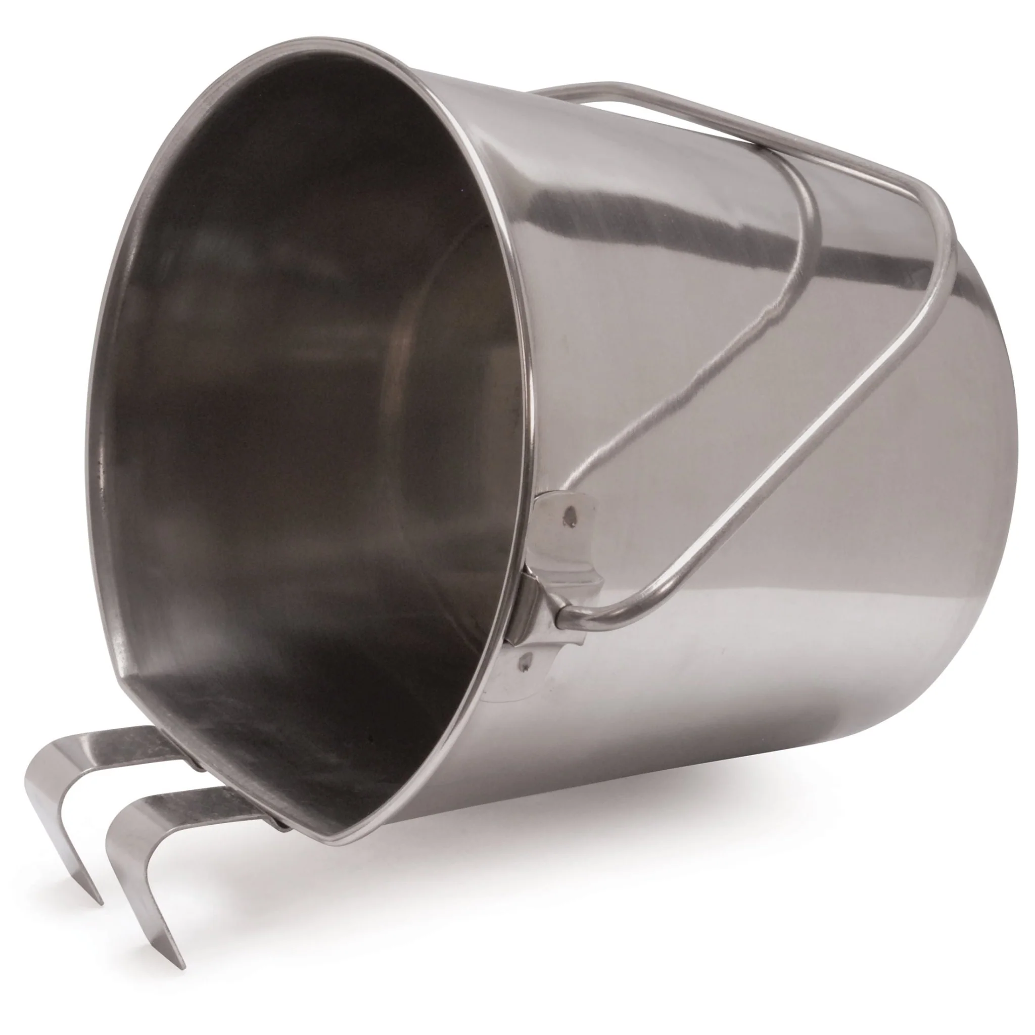 Flat-Sided Stainless Steel Pails with Hook & Handle - Pet's Shop