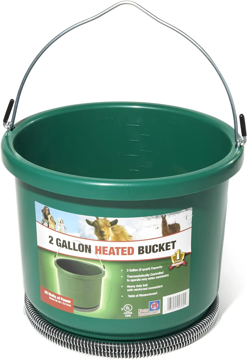 Farm Innovators Heated 2-Gallon Bucket - Pet's Shop