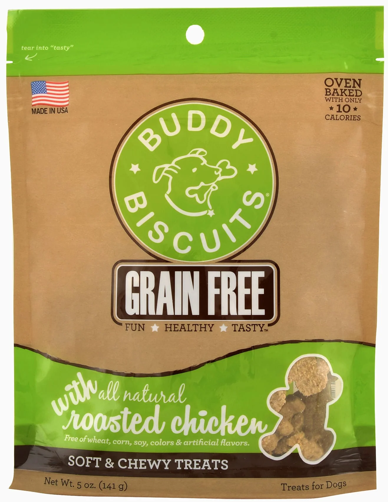 Grain Free Buddy Biscuits, Soft and Chewy Treats, 5 oz - Pet's Shop