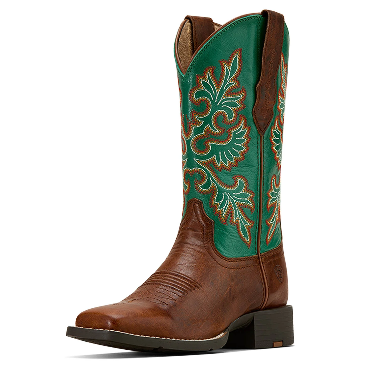 Ariat Women's Round Up Wide Square Toe StretchFit Western Boot - Pet's Shop