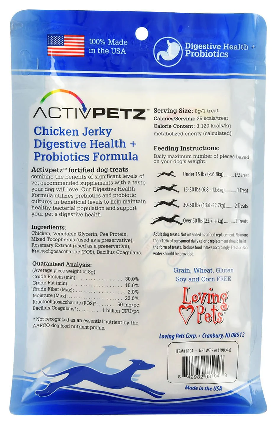 ActivPetz Digestive Health + Probiotic Jerky Treats - Pet's Shop