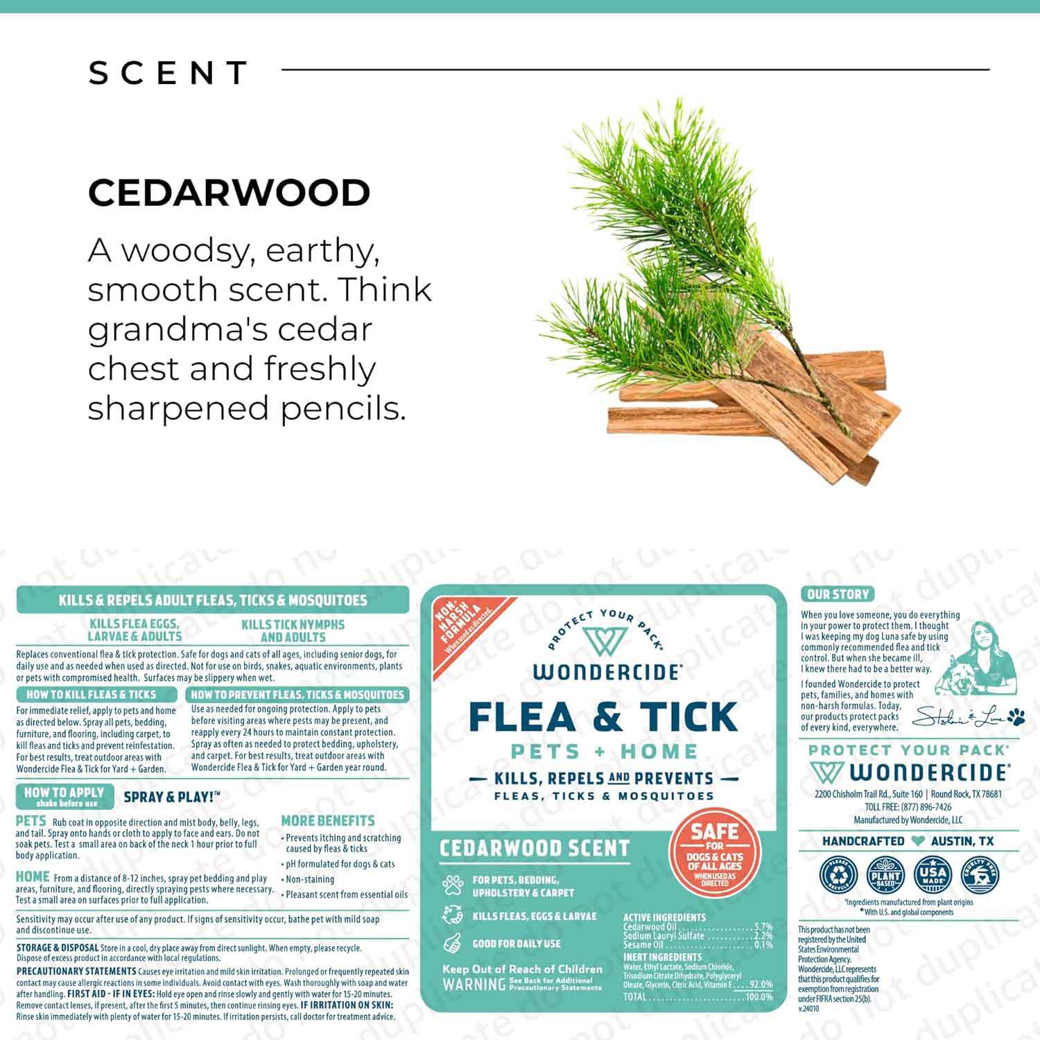 Wondercide Flea, Tick & Mosquito Control Spray for Pets + Home - Pet's Shop