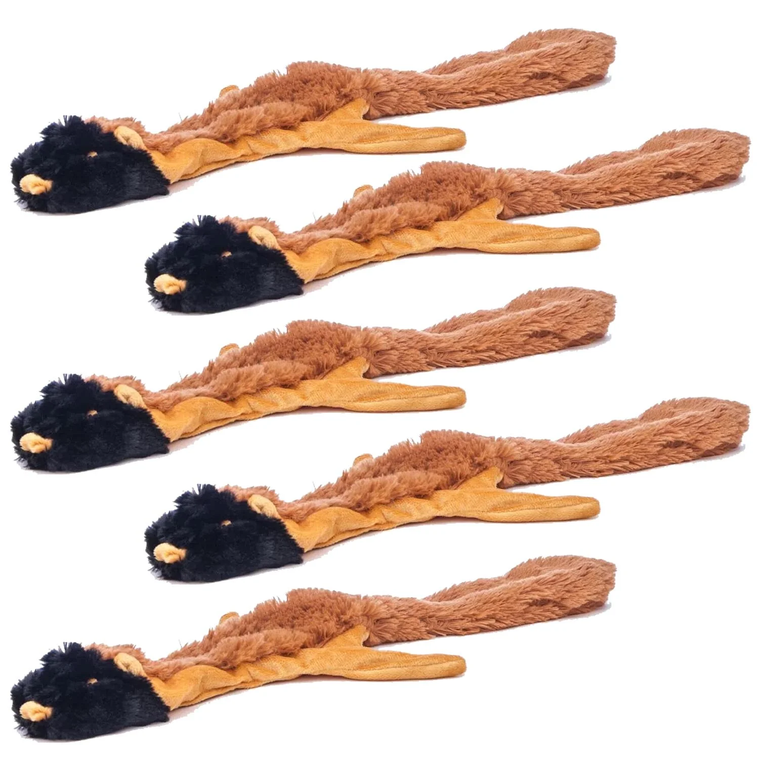Thinnies Dog Toys, Unstuffed with Rope & Squeaker, 21