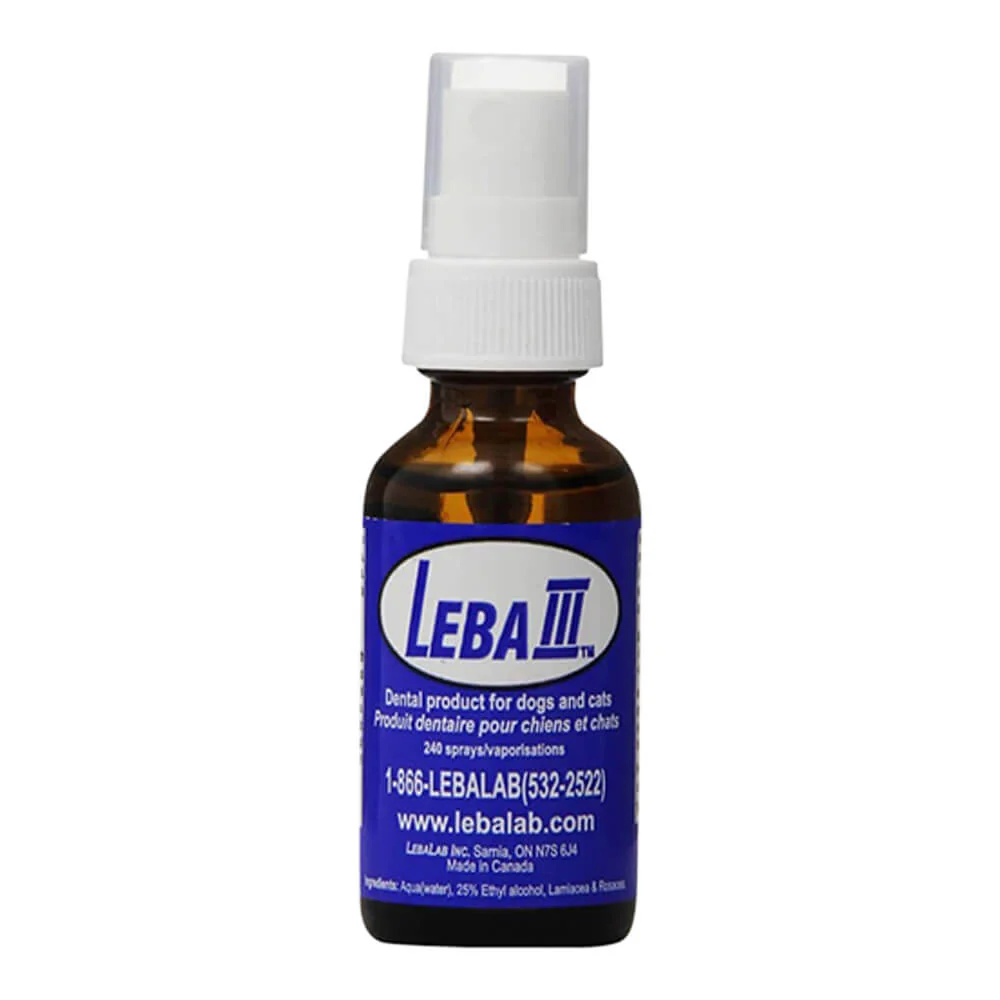 Leba III Pet Dental Spray for Tartar Control, 1 oz - Pet's Shop