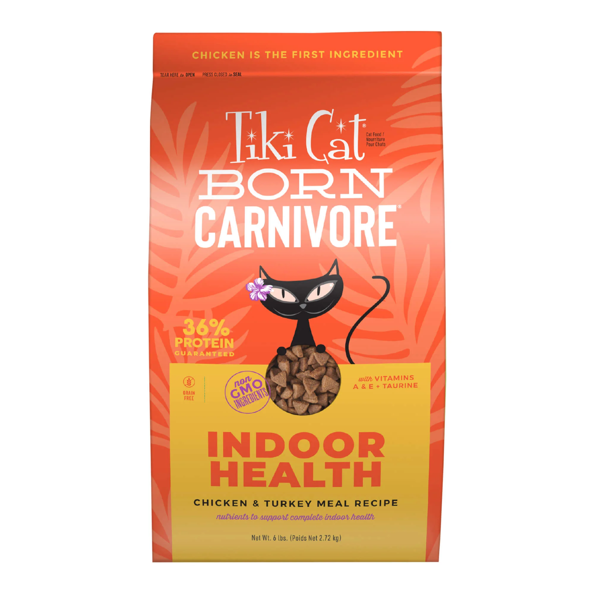 Tiki Cat Born Carnivore Indoor Health Dry Cat Food, Chicken & Turkey Meal - Pet's Shop