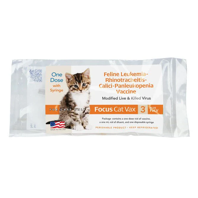 Focus Cat Vax 3 Plus FeLV, 1 Dose - Pet's Shop