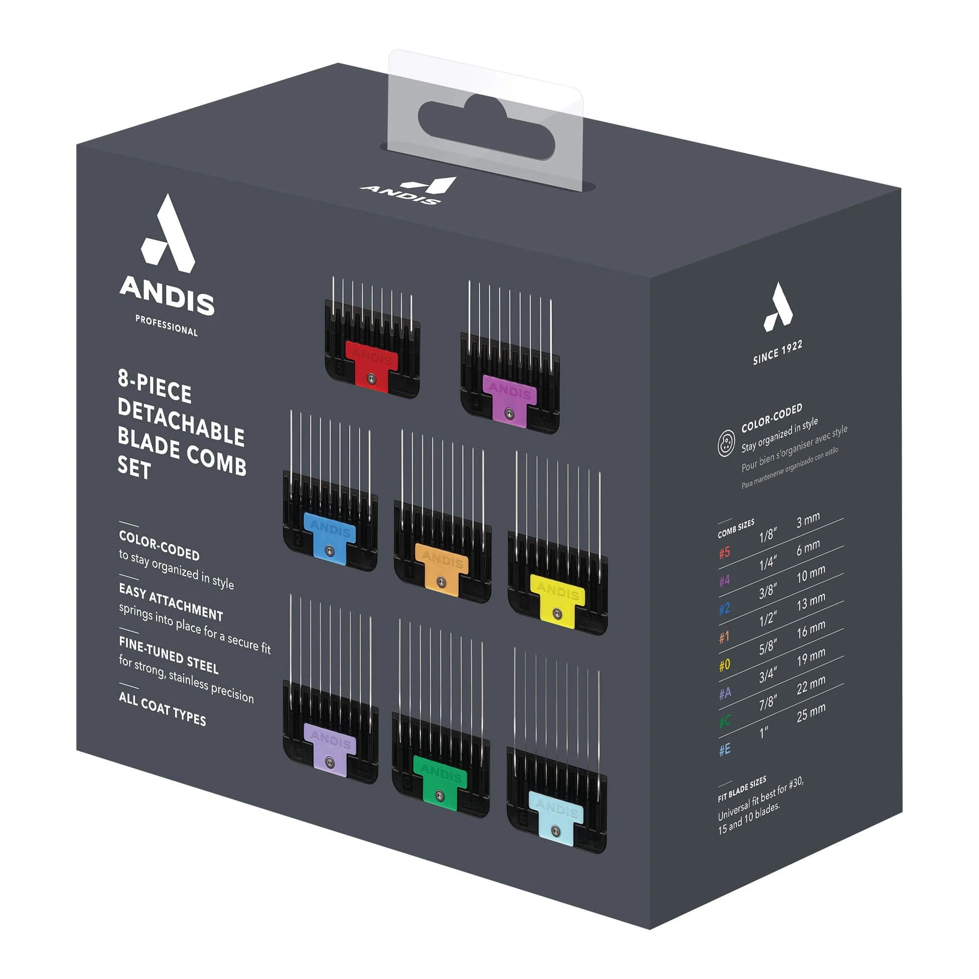 Universal Stainless Steel Combs-8 piece - Pet's Shop